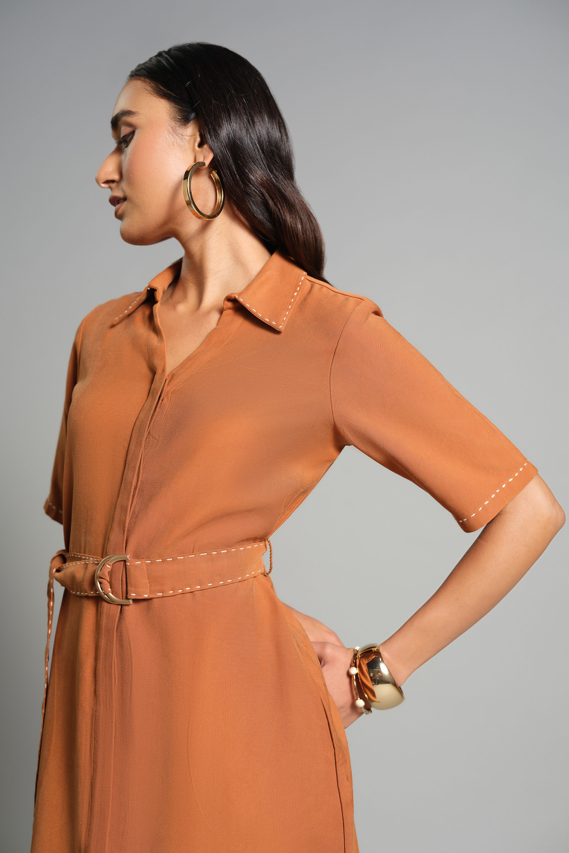 Lomi Shirt Dress, Tan, image 4